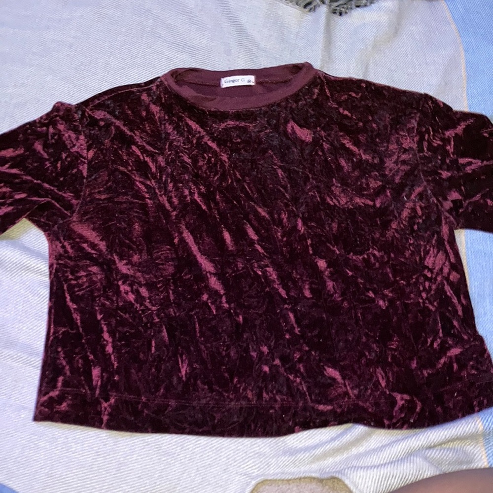 Red Faux crop top